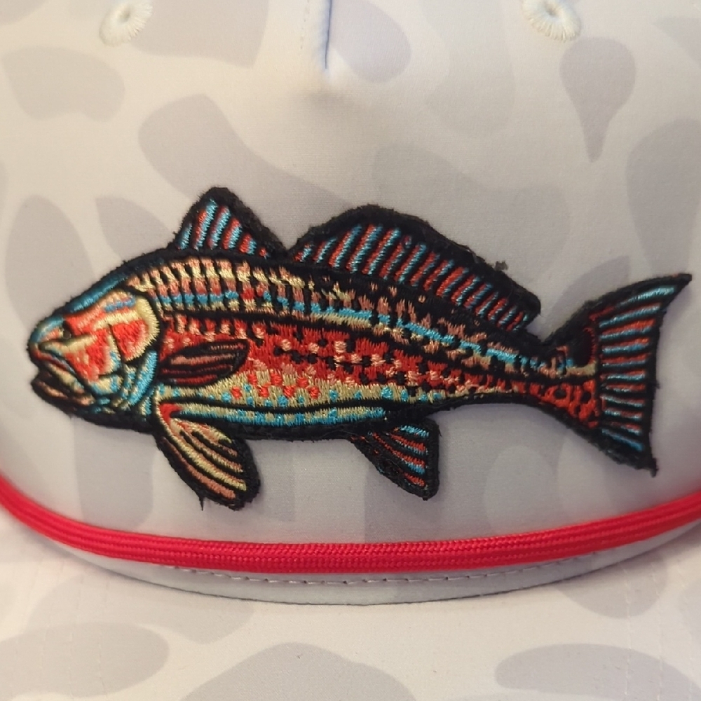 Southern String Hat Co White Camo Fish Embroidered Cap - Picture 4 of 4